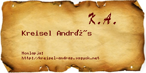 Kreisel András névjegykártya