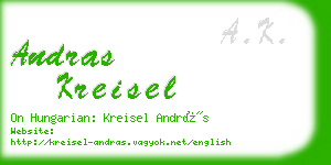 andras kreisel business card